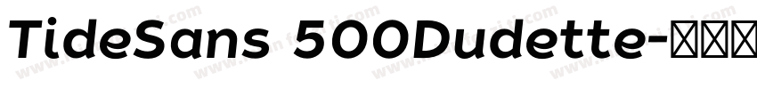 TideSans 500Dudette字体转换